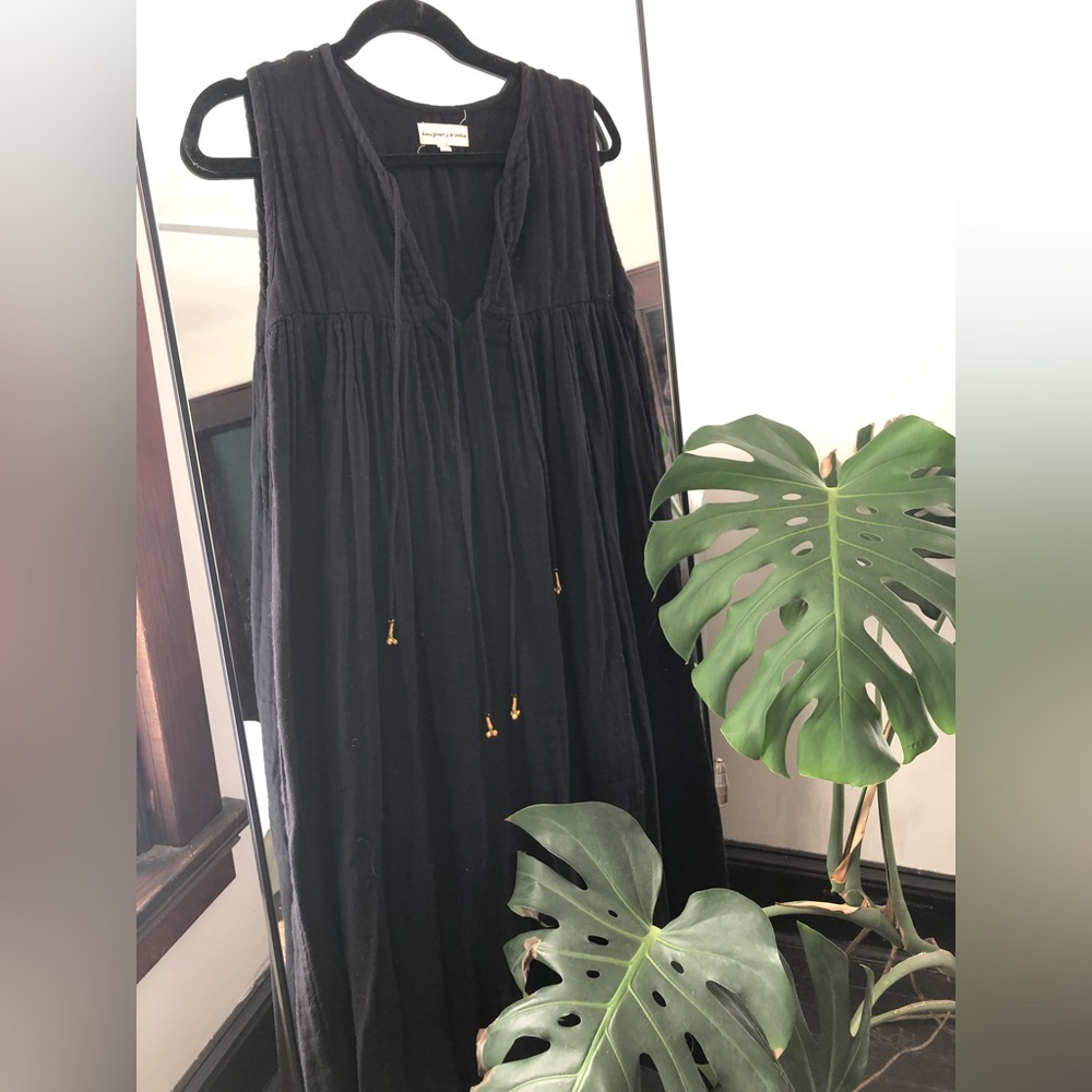 Daughters of India Aalia Dress - Black Gauze XS